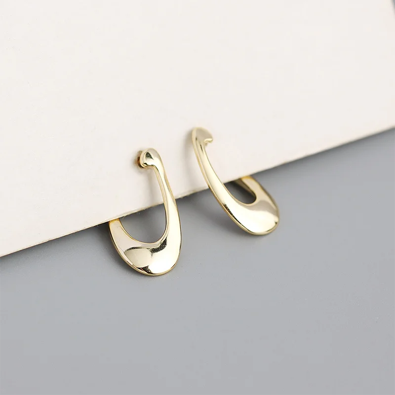 Természetes formavilágú ezüst fülbevaló - Eyla Jewelry