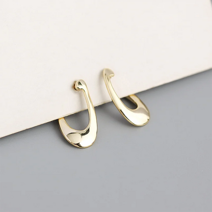 Természetes formavilágú ezüst fülbevaló - Eyla Jewelry