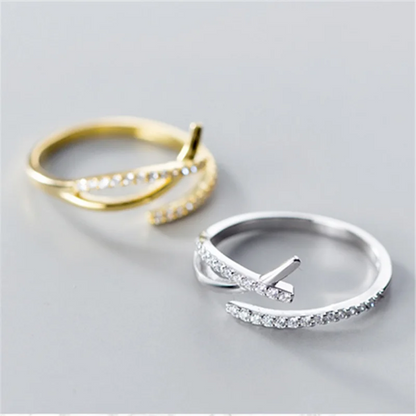 Hullám hatású ezüst gyűrű - Eyla Jewelry