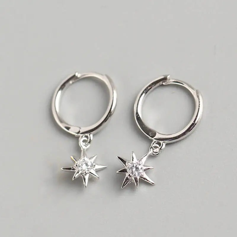 Különleges csillagos ezüst fülbevaló - Eyla Jewelry