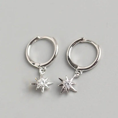 Különleges csillagos ezüst fülbevaló - Eyla Jewelry