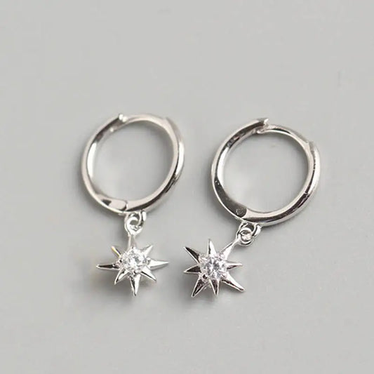 Különleges csillagos ezüst fülbevaló - Eyla Jewelry