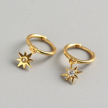 Különleges csillagos ezüst fülbevaló - Eyla Jewelry