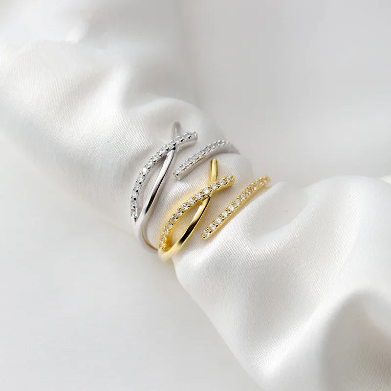 Hullám hatású ezüst gyűrű - Eyla Jewelry