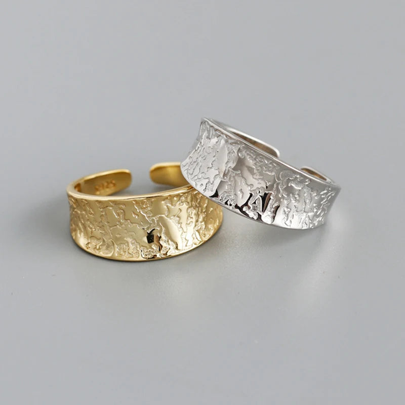 Íves rusztikus ezüst gyűrű - Eyla Jewelry