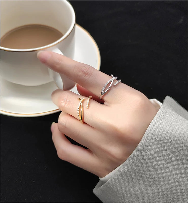 Hullám hatású ezüst gyűrű - Eyla Jewelry