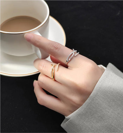 Hullám hatású ezüst gyűrű - Eyla Jewelry