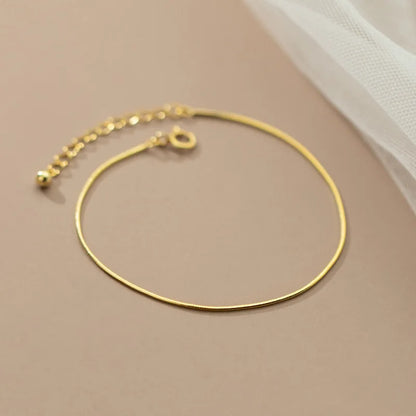 Kígyó minimalista ezüst karkötő - Eyla Jewelry