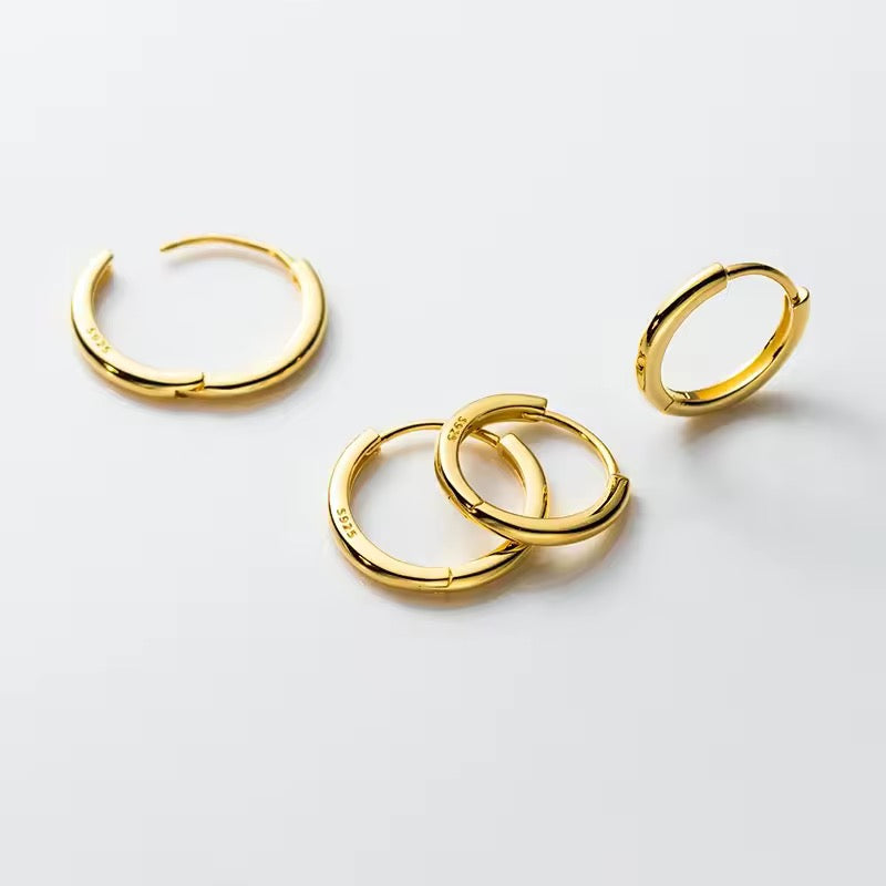 Lekerekített karika-fülbevaló - Eyla Jewelry