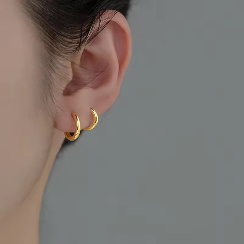 Lekerekített karika-fülbevaló - Eyla Jewelry