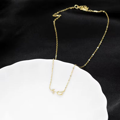 Tulipános ezüst nyaklánc