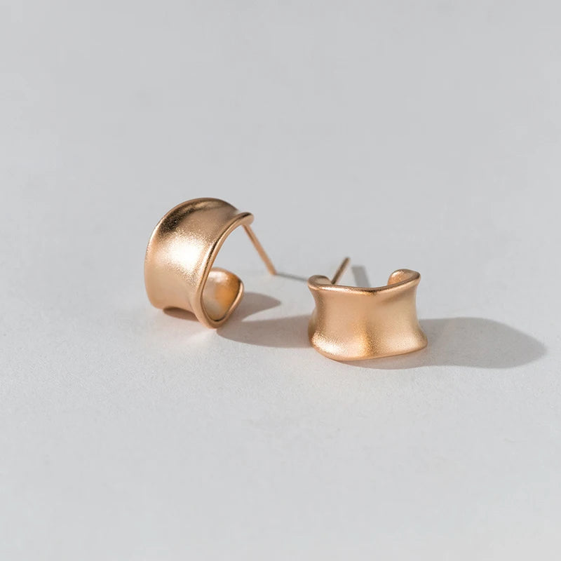 Minimalista természetes ezüst fülbevaló - Eyla Jewelry