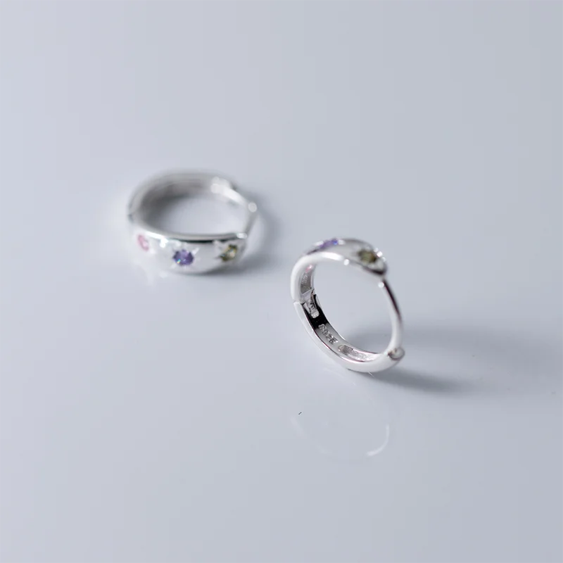 Színes ragyogás ezüst fülbevaló - Eyla Jewelry