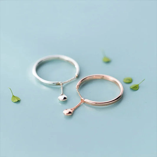 Minimalista láncos ezüst gyűrű - Eyla Jewelry