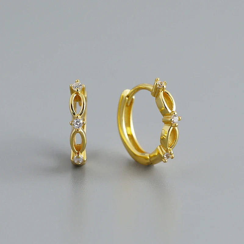 Királynői ragyogó ezüst fülbevaló - Eyla Jewelry