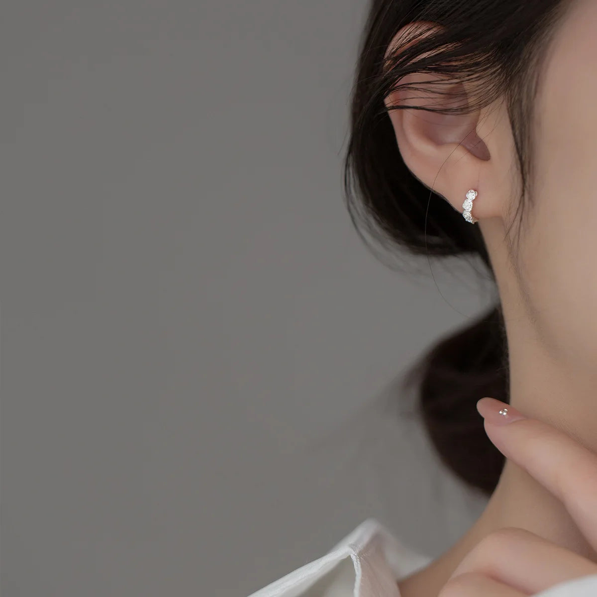 Rózsacsokor ezüst fülbevaló