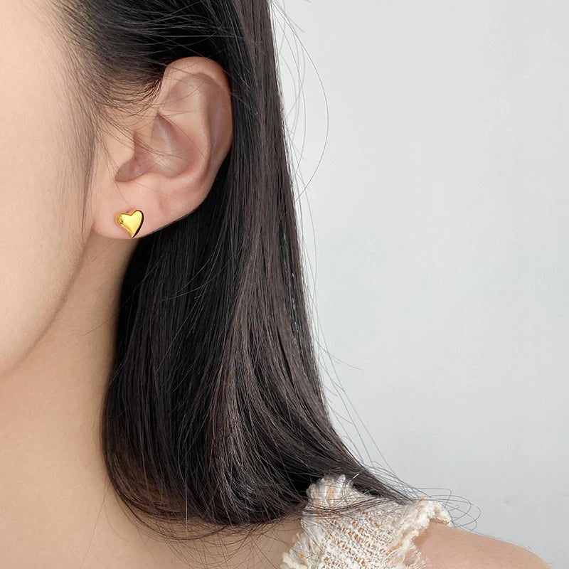 Kicsi szív ezüst fülbevaló - Eyla Jewelry