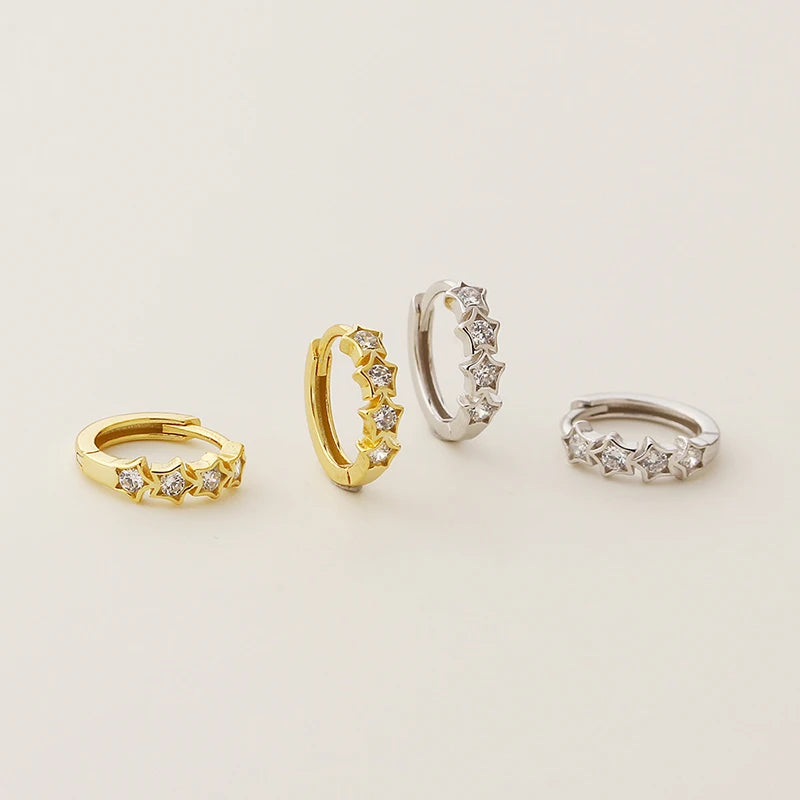 Csillagos ezüst fülbevaló - Eyla Jewelry