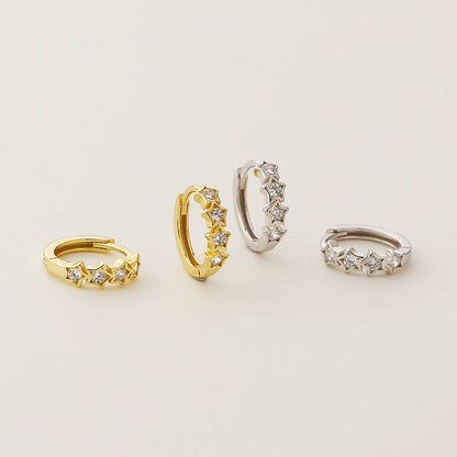 Csillagos ezüst fülbevaló - Eyla Jewelry