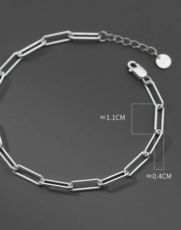 Lánc hatású ezüst karkötő