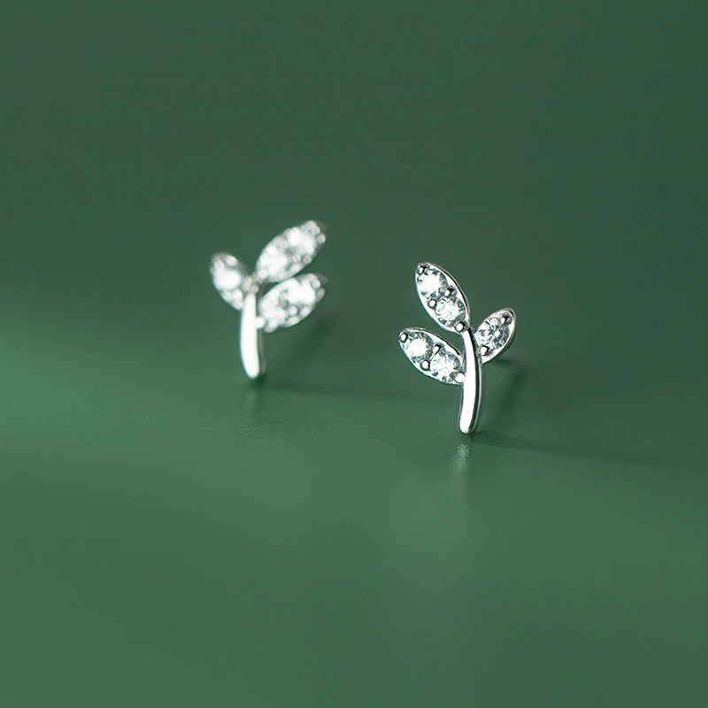 Tündöklő levél ezüst fülbevaló - Eyla Jewelry