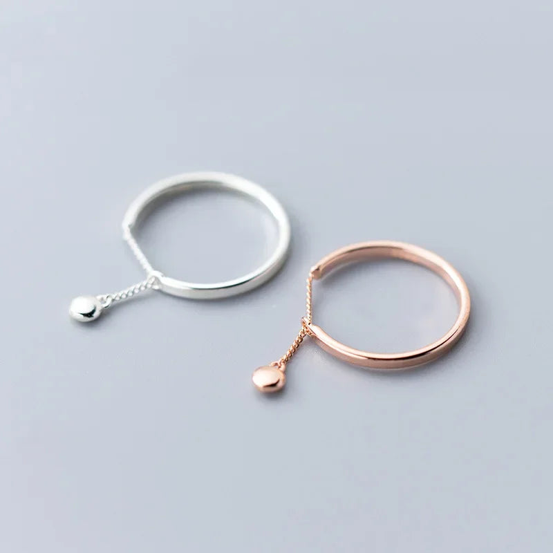 Minimalista láncos ezüst gyűrű - Eyla Jewelry