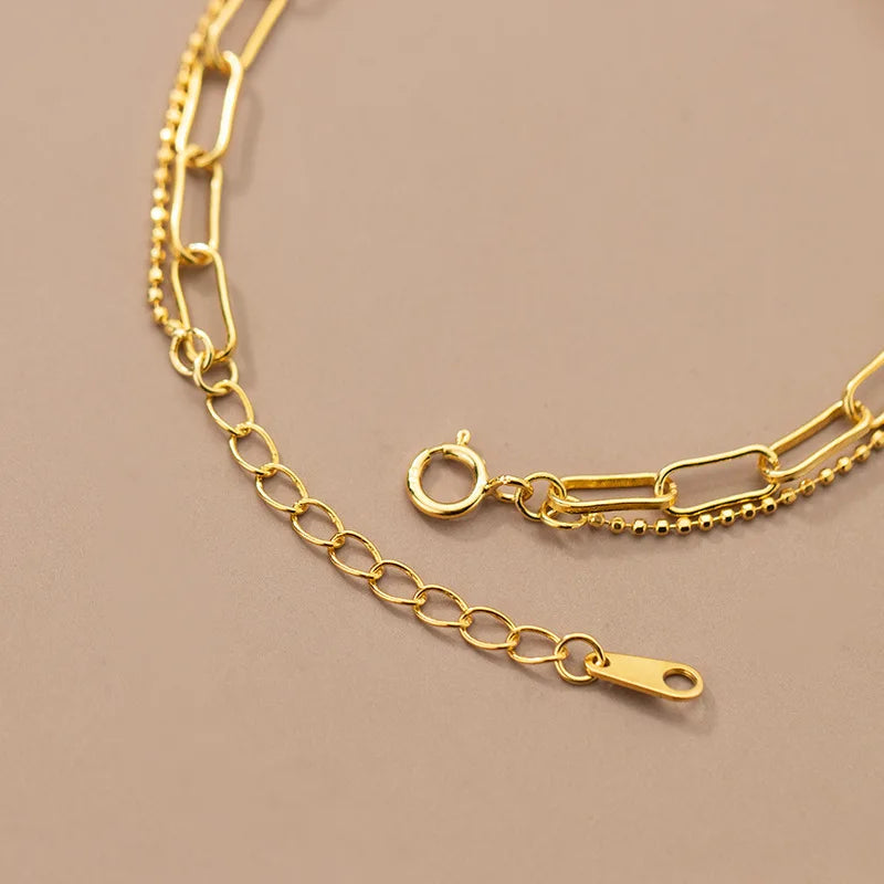 Különleges kétsoros ezüst karkötő - Eyla Jewelry