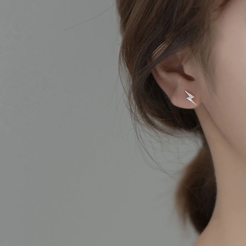 Kicsi villám ezüst fülbevaló - Eyla Jewelry