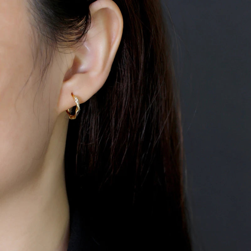 Francia stílusú csavart ezüst fülbevaló - Eyla Jewelry