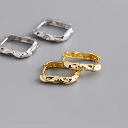 Csavart álom ezüst fülbevaló - Eyla Jewelry