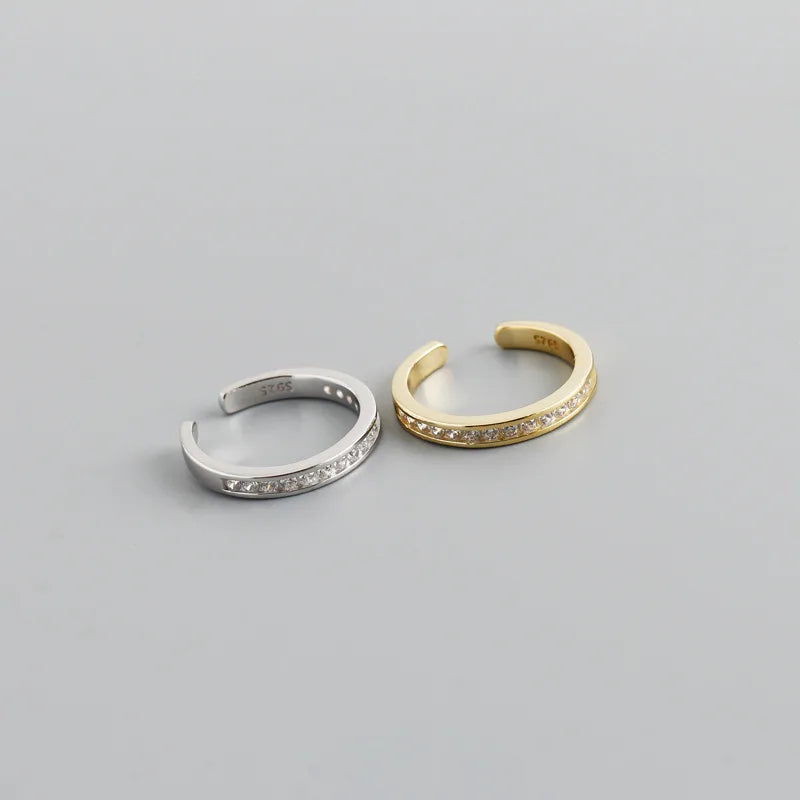 Ragyogó sor ezüst gyűrű - Eyla Jewelry