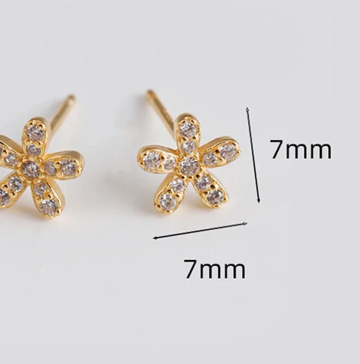 Ragyogó virág ezüst fülbevaló