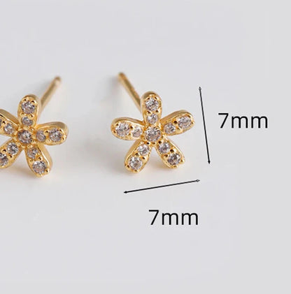 Ragyogó virág ezüst fülbevaló