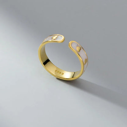 Fehér szeretet ezüst gyűrű - Eyla Jewelry