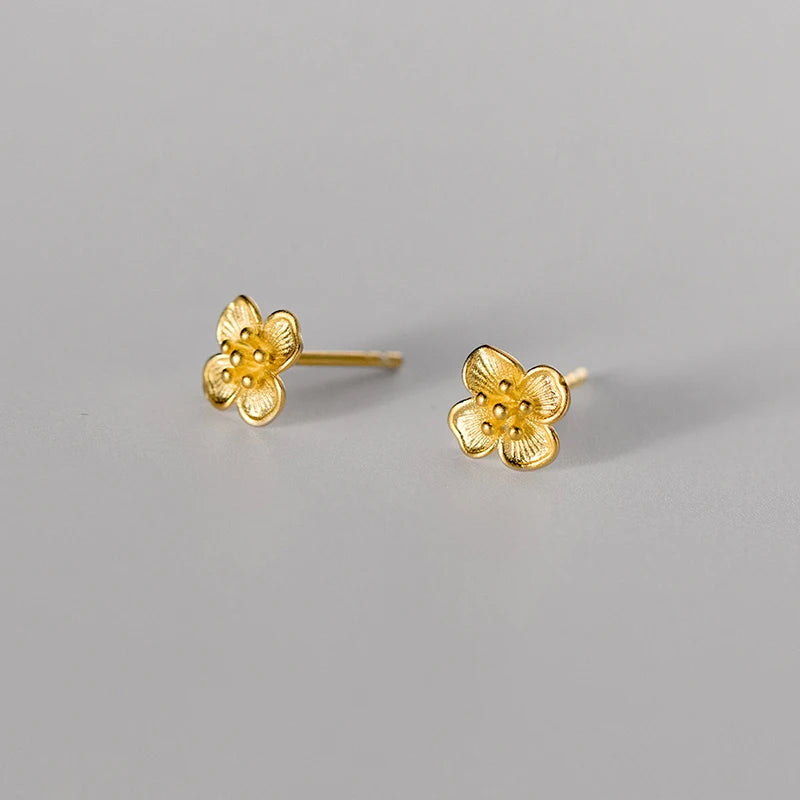 Virágos sterling ezüst fülbevaló - Eyla Jewelry