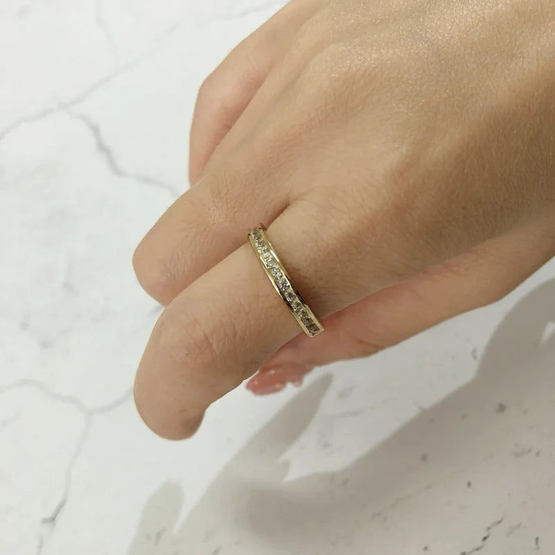 Ragyogó sor ezüst gyűrű - Eyla Jewelry