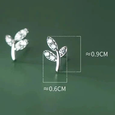 Tündöklő levél ezüst fülbevaló - Eyla Jewelry