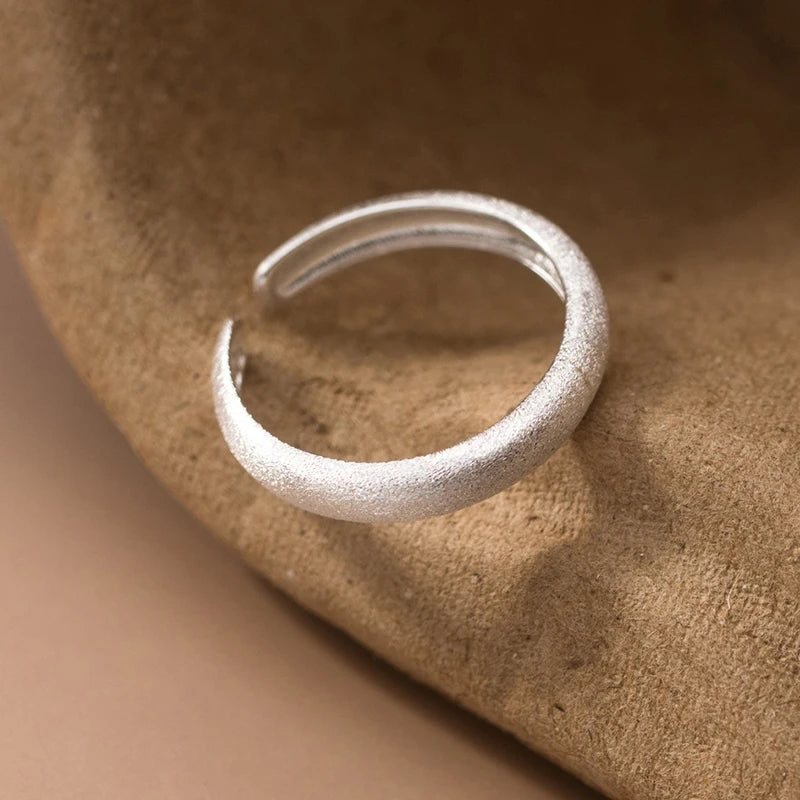 Homok hatású ezüst gyűrű