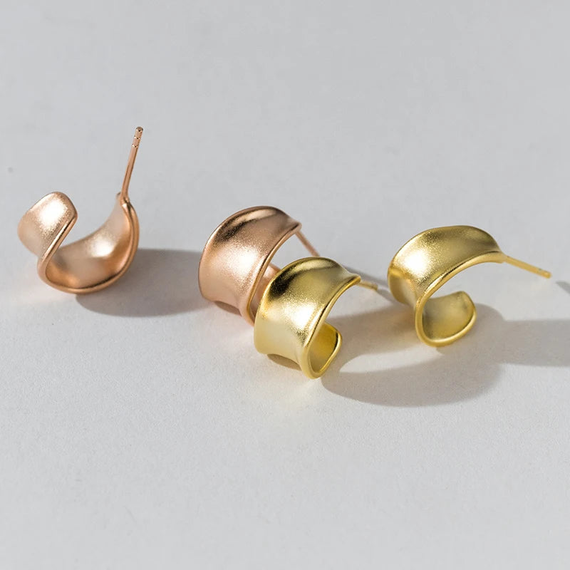 Minimalista természetes ezüst fülbevaló - Eyla Jewelry