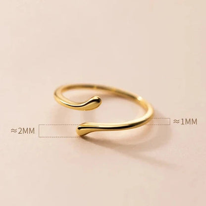 Letisztult hullámos ezüst gyűrű - Eyla Jewelry