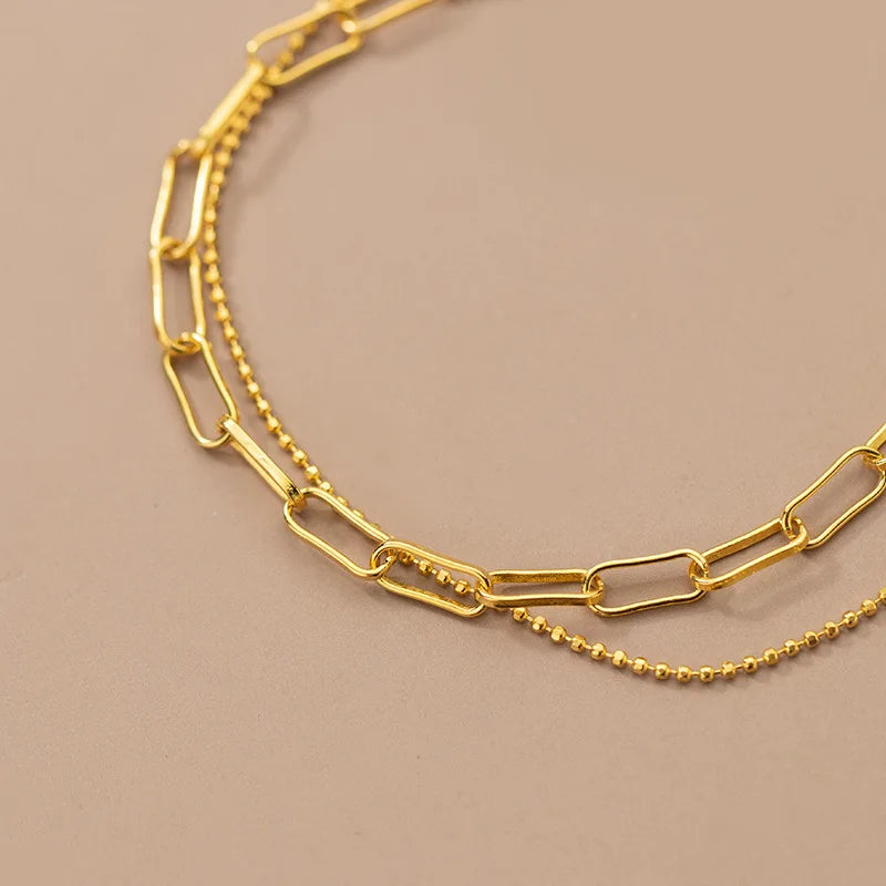 Különleges kétsoros ezüst karkötő - Eyla Jewelry