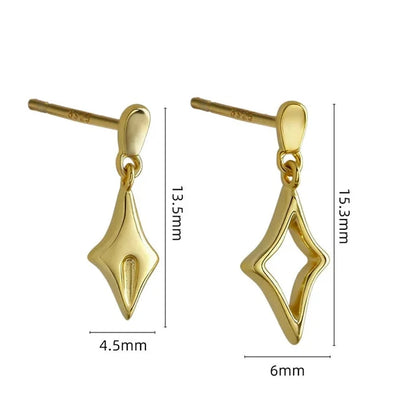 Csillagos ezüst fülbevaló