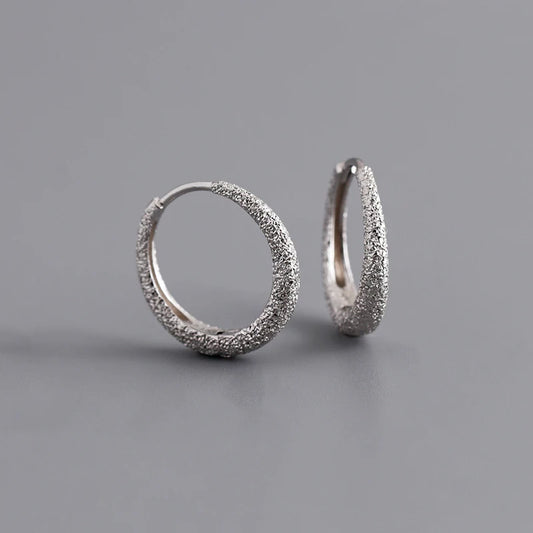 Homok hatású ezüst fülbevaló - Eyla Jewelry