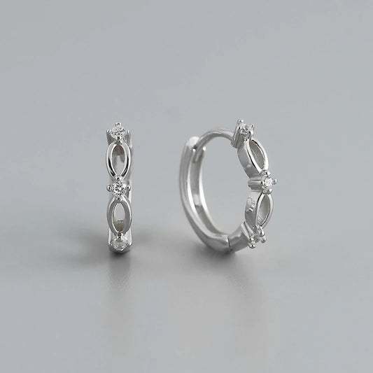 Királynői ragyogó ezüst fülbevaló - Eyla Jewelry