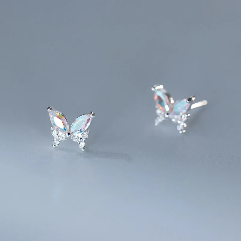 Ragyogó pillangó ezüst fülbevaló - Eyla Jewelry