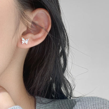 Ragyogó pillangó ezüst fülbevaló - Eyla Jewelry