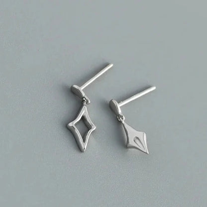 Csillagos ezüst fülbevaló