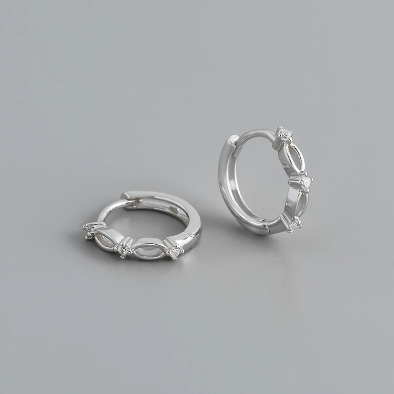 Királynői ragyogó ezüst fülbevaló - Eyla Jewelry