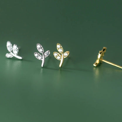 Tündöklő levél ezüst fülbevaló - Eyla Jewelry