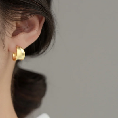 Minimalista természetes ezüst fülbevaló - Eyla Jewelry